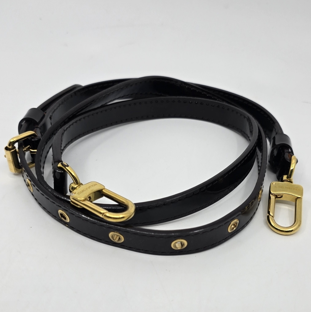 Louis Vuitton Amaranthe Patent Leather Strap with Gold Hardware and Studs